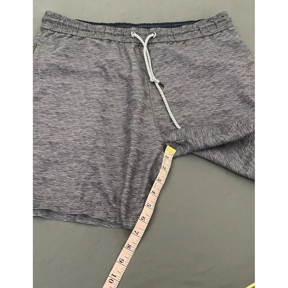 US Polo Assn Mens Swim Trunk Size Medium Gray Drawstring Waist Lined W/‎ Pockets